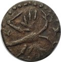Монета Полушка 1720 ВРП подделка для обращения