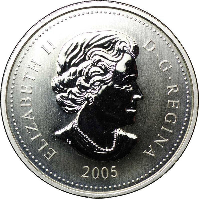 Монета 5 долларов 2005 60 лет победы во второй мировой войне Канада