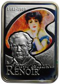Монета 10 динар (динеров) 2008 Пьер-Огюст Ренуар Художники мира Андорра