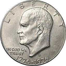 фото для Монета 1 доллар 1976 D 200 лет Независимости США Аверс