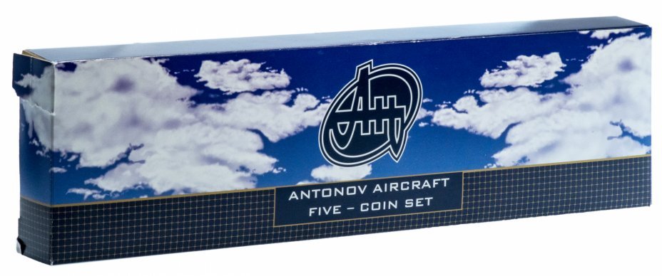Набор 1 доллар 2008 Самолеты Антонова Острова Кука 5 монет