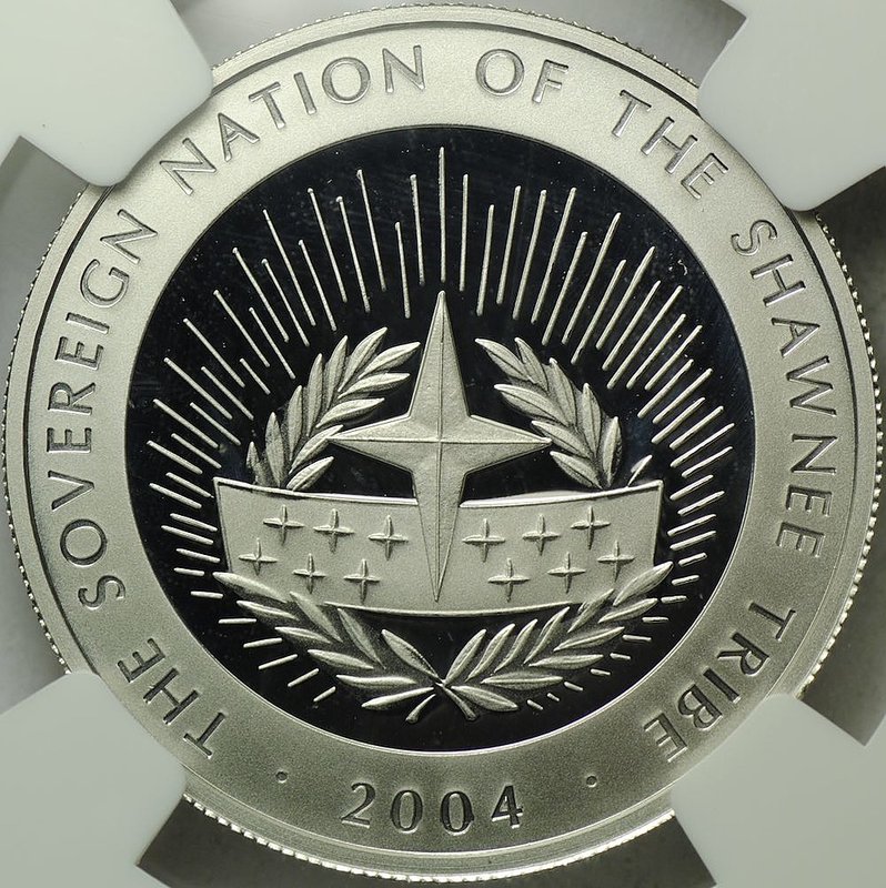 Монета 500 долларов 2004 Встреча Джефферсона и Вождя Племена Шауни