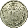 Монета 10 геллеров 1908 Австро-Венгрия