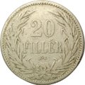 Монета 20 филлеров 1894 Венгрия