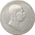 Монета 5 крон 1908 60 лет правлению Австро-Венгрия