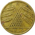 Монета 10 пфеннингов 1935 А Германия