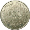 Монета 100 франков 1969 Западная Африка