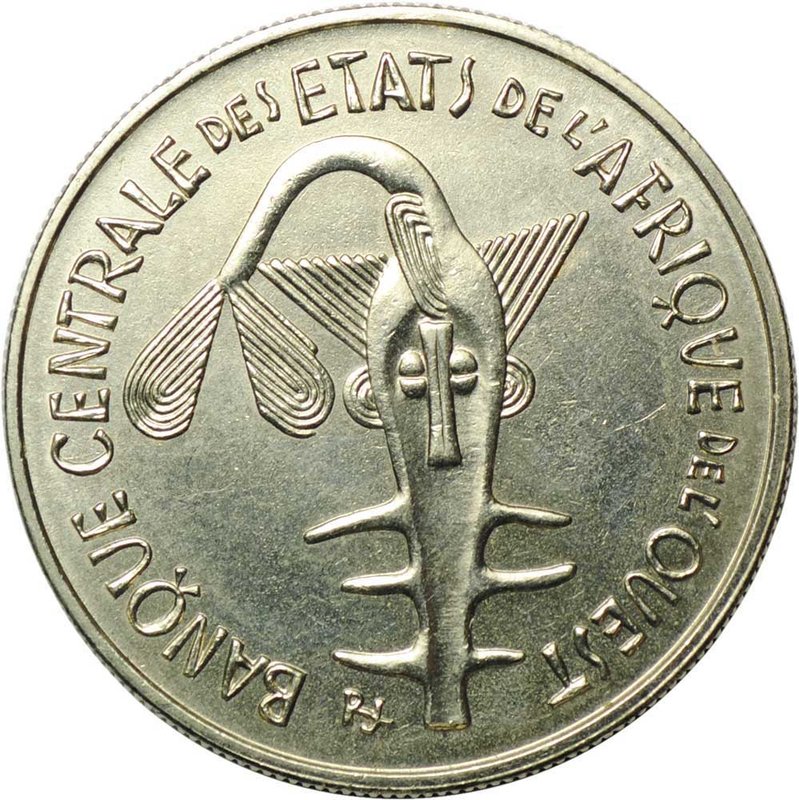 Монета 100 франков 1969 Западная Африка