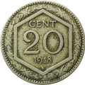 Монета 20 центов 1918 Италия