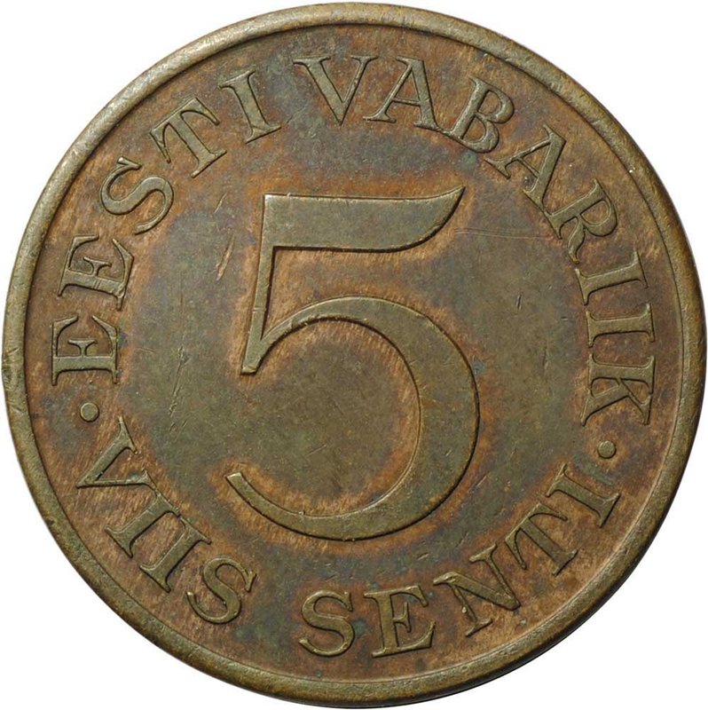 Монета 5 центов 1931 Эстония