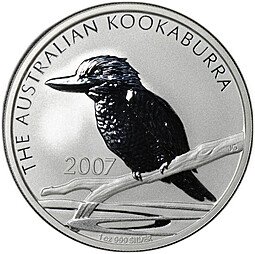 фото для Монета 1 доллар 2007 Австралийская Кукабара (Кукабарра) Австралия Аверс