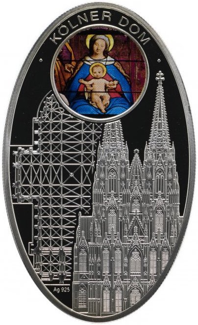Монета 1 доллар 2010 Готический собор в Кельне Остров Ниуэ