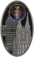 Монета 1 доллар 2010 Готический собор в Кельне Остров Ниуэ