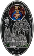 Монета 1 доллар 2010 Готический собор в Кельне Остров Ниуэ