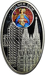 фото для Монета 1 доллар 2010 Готический собор в Кельне Остров Ниуэ Аверс