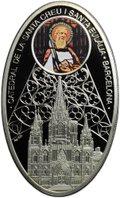 Монета 1 доллар 2011 Собор Святого Креста и Святой Евлалии Барселона Остров Ниуэ