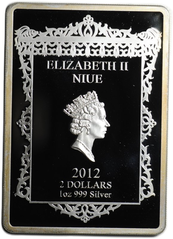 Монета 2 доллара 2012 Русская красавица Красота Ниуэ