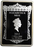 Монета 2 доллара 2012 Русская красавица Красота Ниуэ