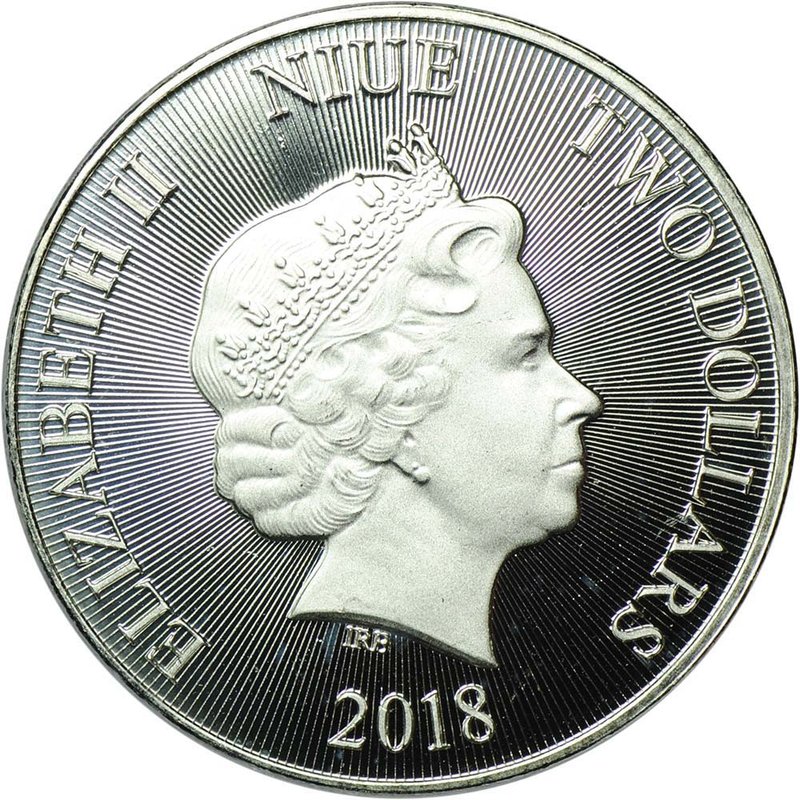 Монета 2 доллара 2018 Дерево Жизни Ниуэ