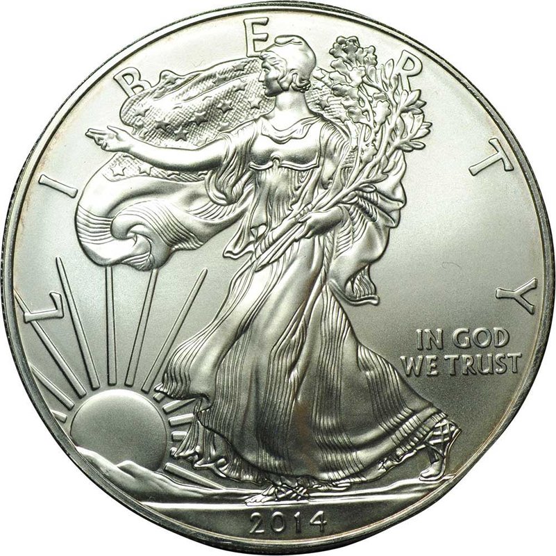 Монета 1 доллар 2014 Шагающая свобода США