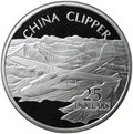 Монета 25 долларов 2003 Самолет China Clipper История авиации Соломоновы острова