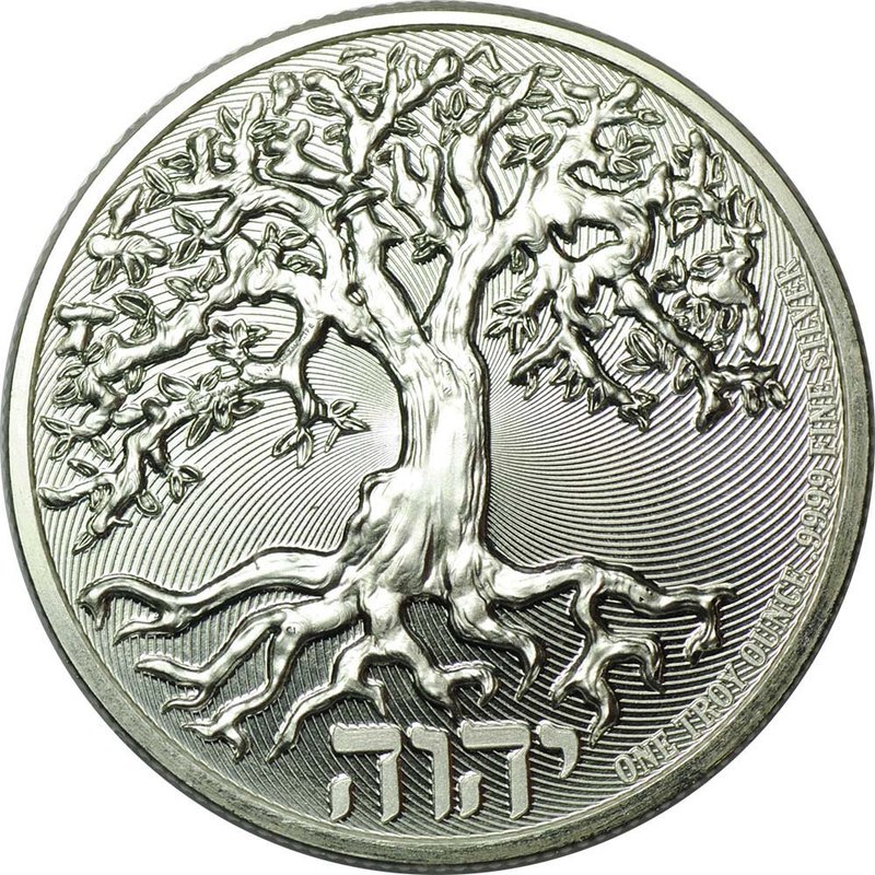 Монета 2 доллара 2019 Дерево Жизни Ниуэ
