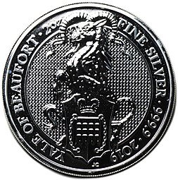 фото для Монета 5 фунтов 2019 Звери Королевы - Йель Бофорта Великобритания Аверс