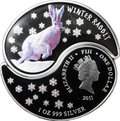 Набор 2 (1+1) доллар 2011 Год Кролика - Зимний и летний 2 монеты Фиджи