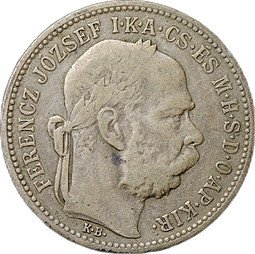 фото для Монета 1 крона 1893 Австро-Венгрия Аверс