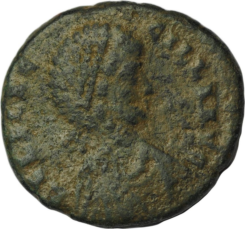 Монета Майорина 383-388 Элия Флаццила Римская Империя