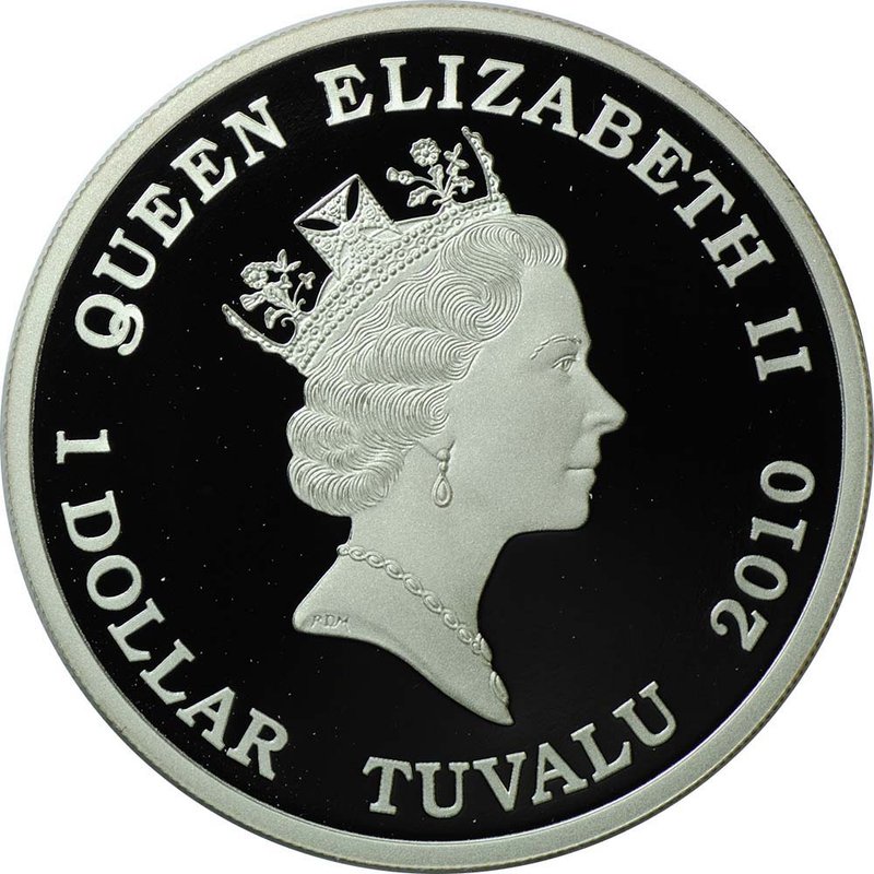 Монета 1 доллар 2010 Великие воины - Рыцарь Тувалу