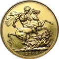 Монета 1 соверен (фунт) 2009 Великобритания