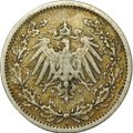 Монета 1/2 марки 1906 Германия