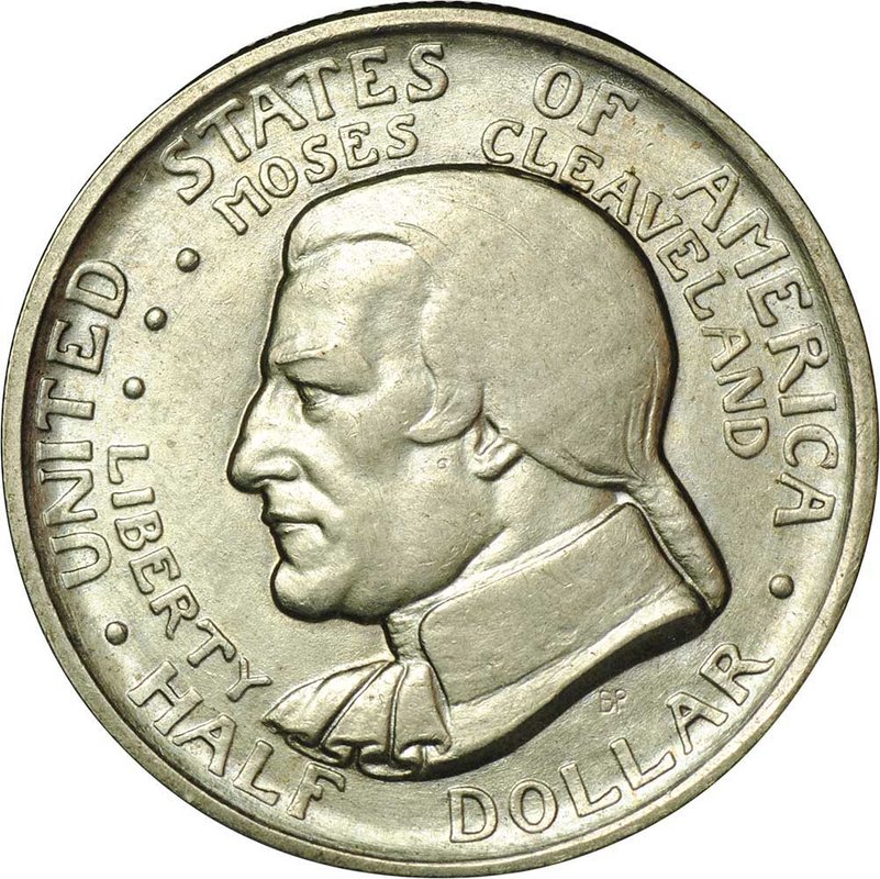 Монета 50 центов 1936 Мозэс Кливлэнд, Выставка Великие озёра 1836 США