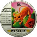Монета 1 доллар 2008 Год Крысы - Богатство Ниуэ