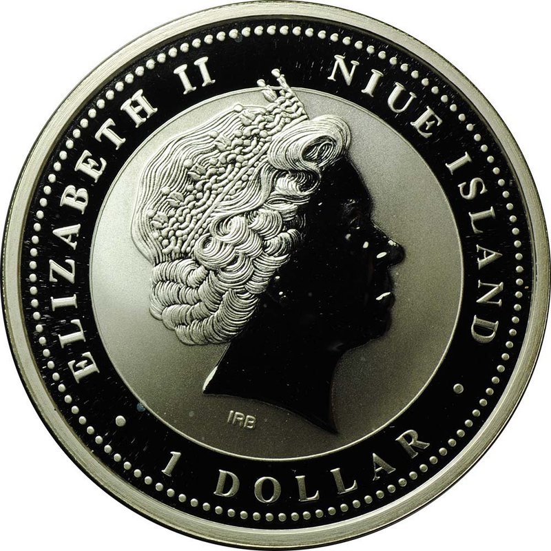 Монета 1 доллар 2008 Год Крысы - Богатство Ниуэ