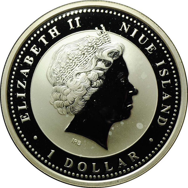 Монета 1 доллар 2008 Год Крысы - Успех Ниуэ