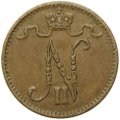 Монета 1 пенни 1916 Русская Финляндия