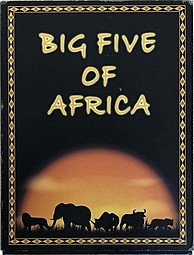 фото для Набор 240 франков 2008 Большая пятёрка Африки Слон, Лев, Буйвол, Леопард, Носорог Конго 5 монет (футляр) Аверс