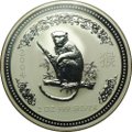 Монета 2 доллара 2004 Восточный календарь Год обезьяны Лунар Австралия