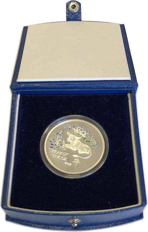 Монета 1 доллар 2008 Китайский гороскоп - Год быка 2009 PROOF Ниуэ