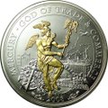 Монета 10 долларов 2008 Меркурий Бог торговли Острова Кука