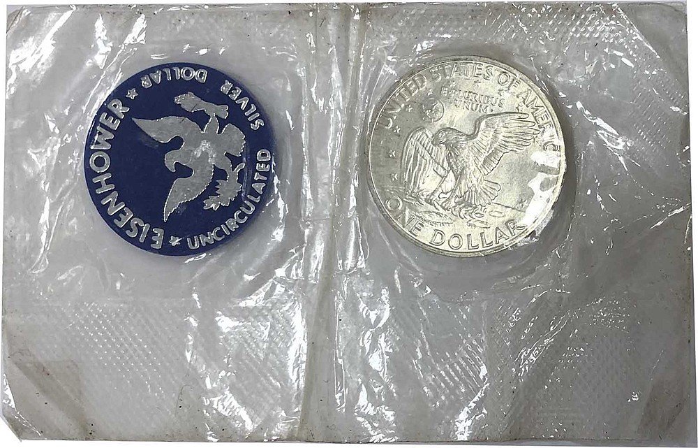 Набор 1 доллар 1971 S Эйзенхауэра серебро + жетон США