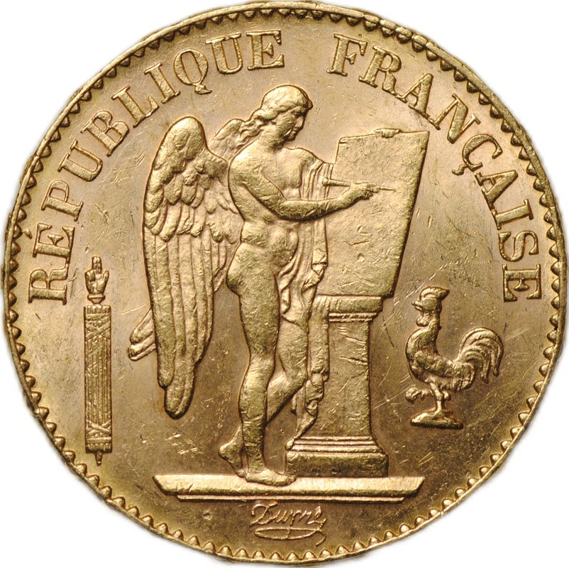 Монета 20 франков 1898 A Франция