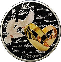 фото для Монета 2 доллара 2011 Любовь Навсегда Love Forever Ниуэ Аверс