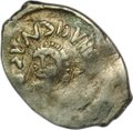 Монета Денга 1435 - 1445 Василий II Васильевич Темный Двое у дерева / Голова с косичкой Московское княжество