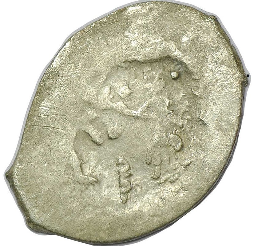 Монета Денга 1435 - 1445 Василий II Васильевич Темный Охота на медведя / Птица Московское княжество