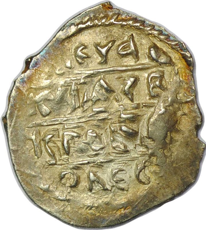 Монета Денга 1450 - 1461 Борис Александрович Легенда / Воин с саблей и щитом Тверское княжество