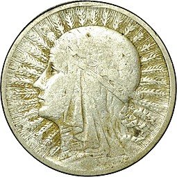 фото для Монета 2 злотых 1933 Ядвига Польша Аверс