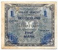 Банкнота 1 марка 1944 Германия Третий рейх Оккупация Союзными войсками 